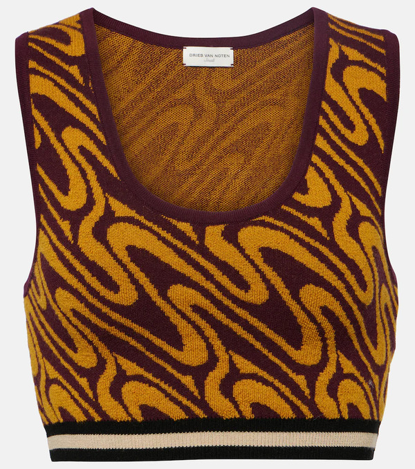  Dries Van Noten Dries Van Noten Crop Top De Jacquard 