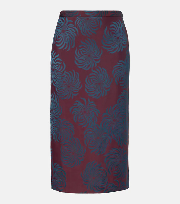  Dries Van Noten Dries Van Noten Falda Midi Estampada 