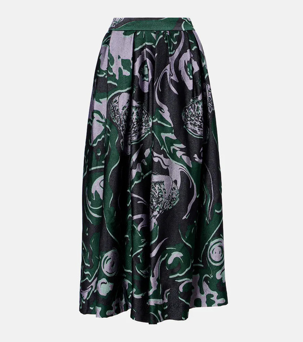  Dries Van Noten Dries Van Noten Falda Midi Estampada 