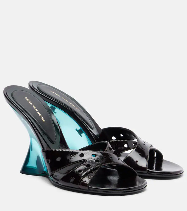  Dries Van Noten Dries Van Noten Mules Con Cuña De Charol 