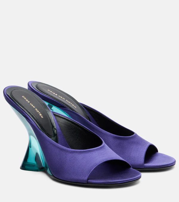  Dries Van Noten Dries Van Noten Mules Con Cuña De Satén 