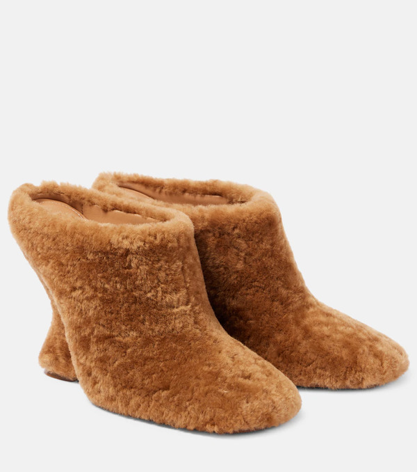  Dries Van Noten Dries Van Noten Mules De Borrego Con Cuña 
