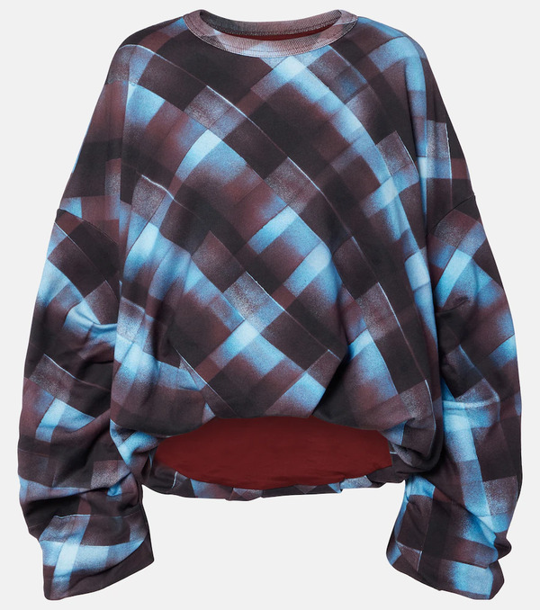  Dries Van Noten Dries Van Noten Sudadera De Algodón A Cuadros 