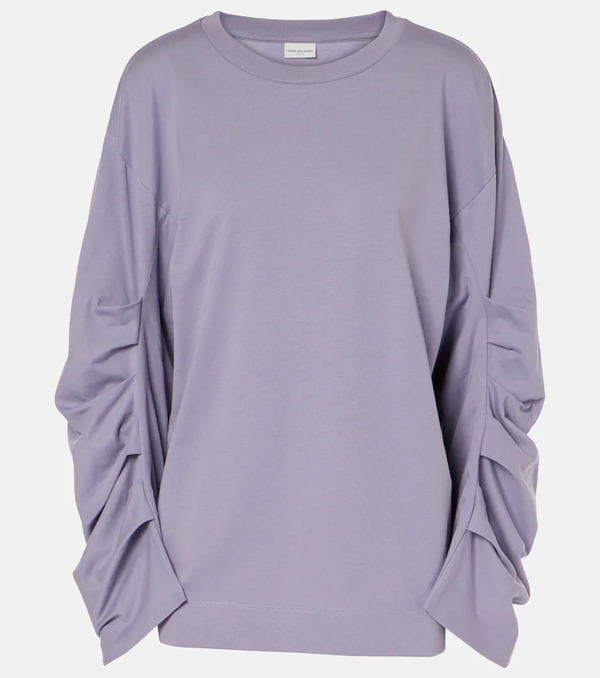  Dries Van Noten Dries Van Noten Sudadera De Jersey De Algodón Fruncida 