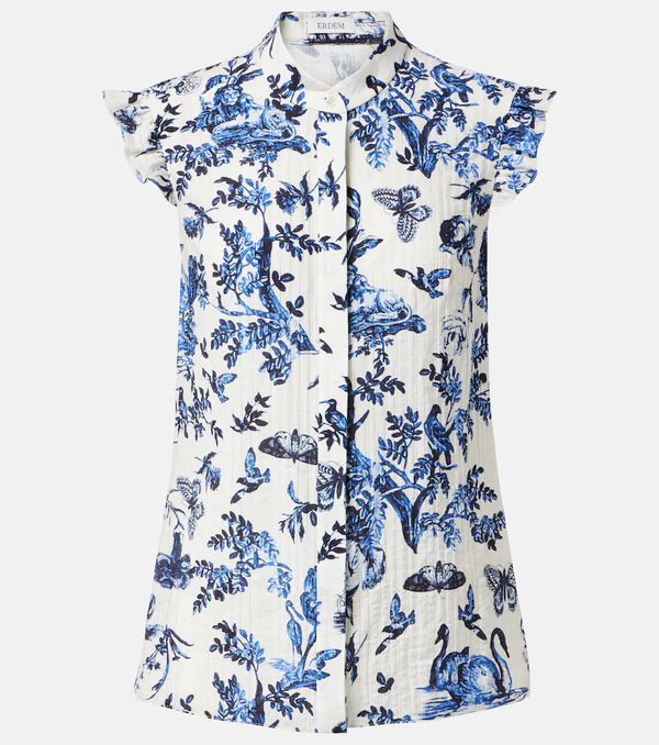  Erdem Erdem Top De Jacquard Floral 