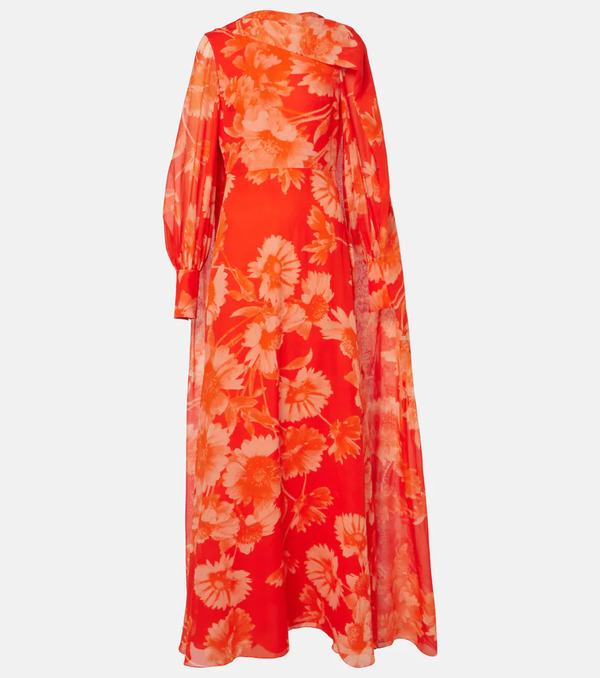  Erdem Erdem Vestido De Fiesta Floral Con Capa 