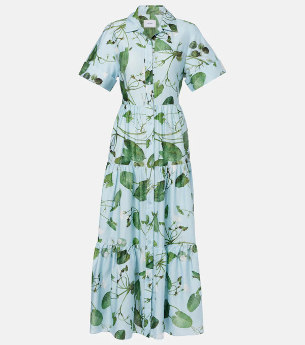 Erdem Erdem Vestido Midi De Algodón Floral 