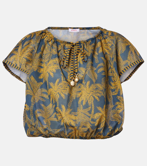  Eres Eres Top Crocodile De Algodón Estampado 