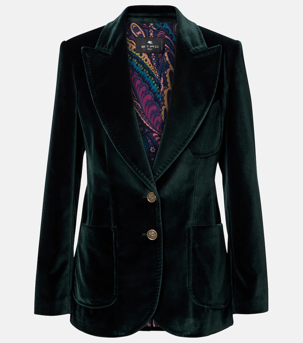  Etro Etro Blazer De Terciopelo De Algodón 