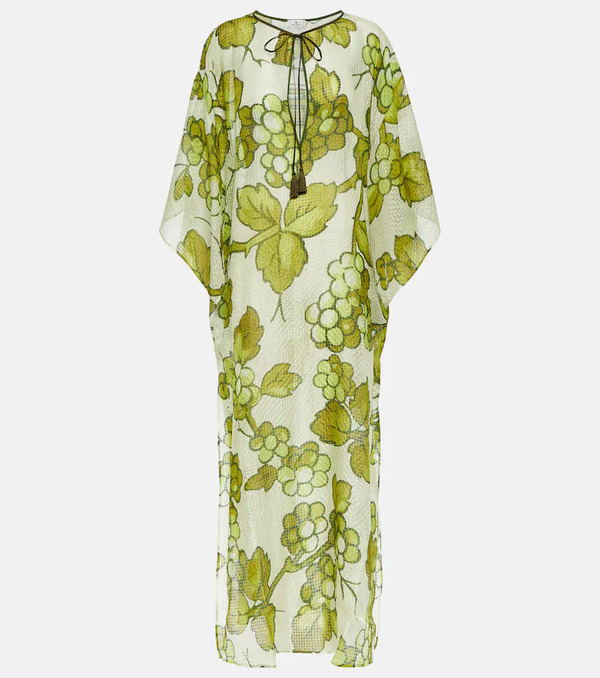  Etro Etro Caftán De Seda Estampado 