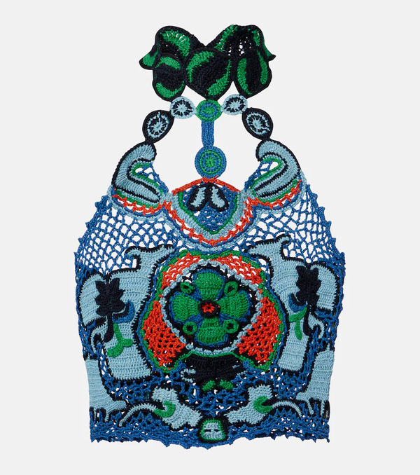  Etro Etro Crop Top De Croché De Algodón 