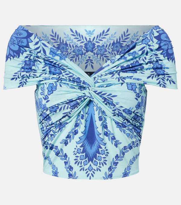  Etro Etro Crop Top De Jersey Estampado 