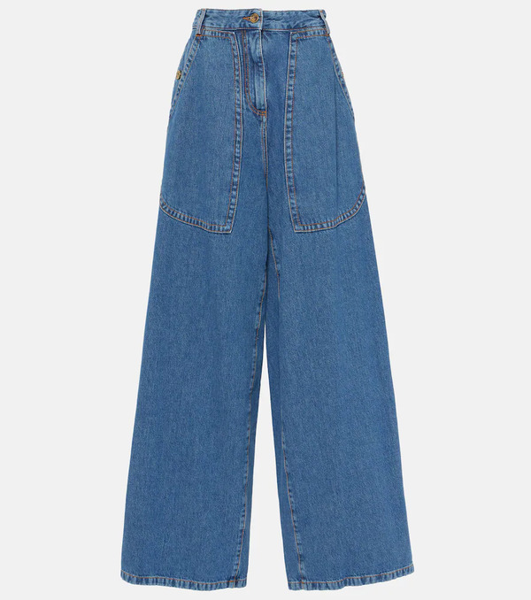  Etro Etro Jeans Anchos De Tiro Alto 