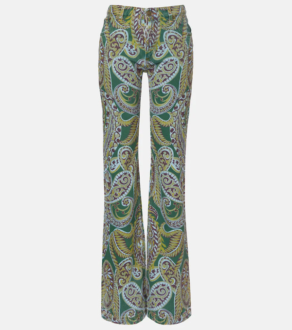  Etro Etro Jeans Bootcut De Tiro Alto Con Paisley 