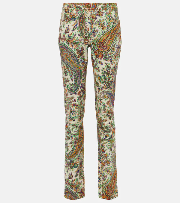 Etro Etro Jeans Slim De Tiro Medio Con Paisley 