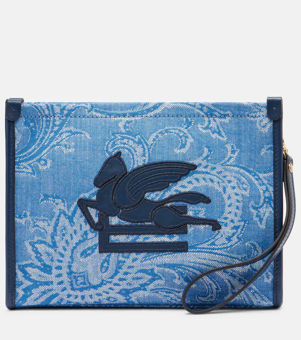  Etro Etro Pouch Eyes Mini De Denim De Jacquard 