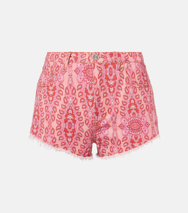  Etro Etro Shorts De Denim Estampados 