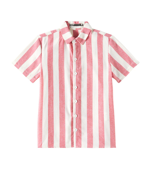 Fabula Fábula Camisa Larga De Algodón A Rayas 