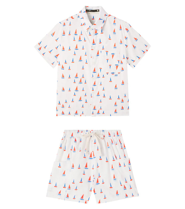  Fabula Fábula Set De Camisa Y Shorts De Algodón 
