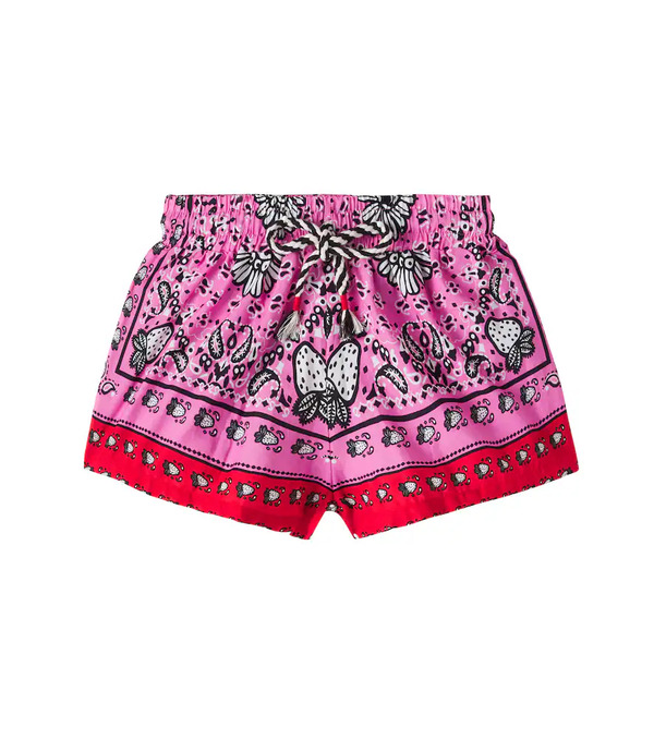  Fabula Fábula Shorts Morango Bandana De Algodón 