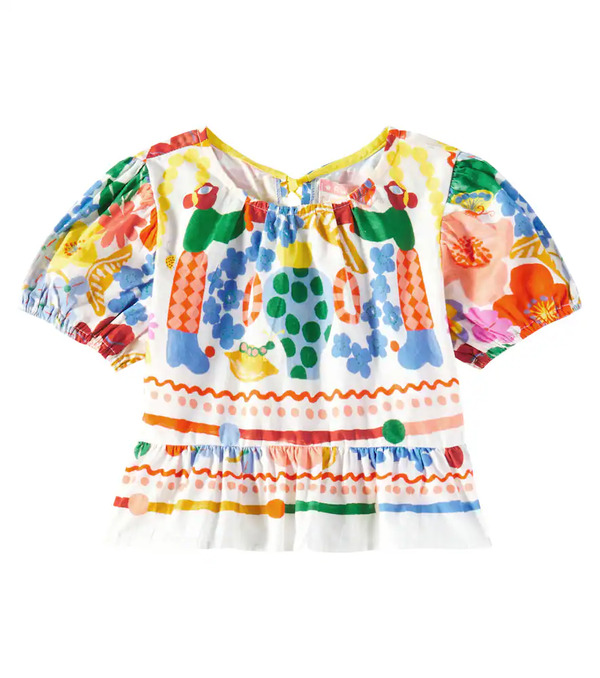  Fabula Fábula Top Recanto De Algodón Estampado 