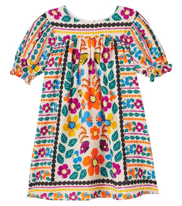  Fabula Fábula Vestido Lenço Florada De Algodón 