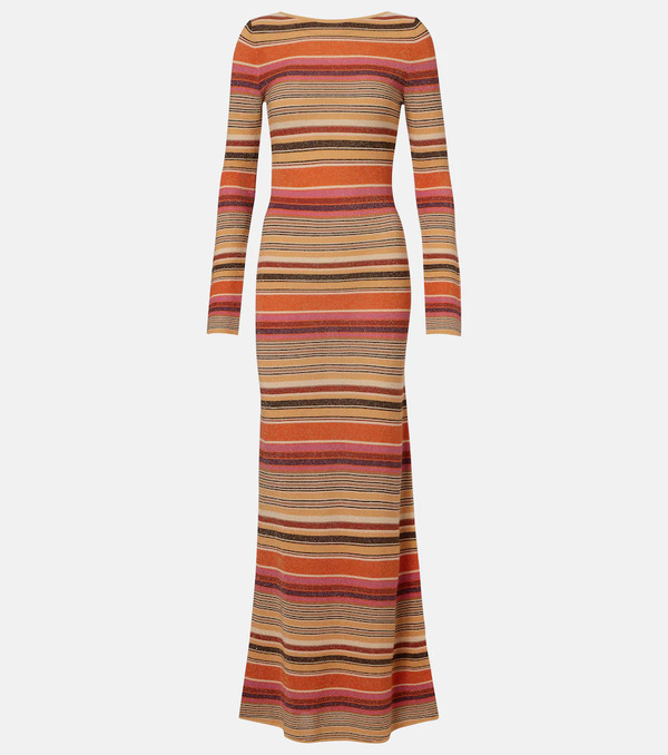  Faithfull Faithfull Vestido Largo Notturna A Rayas 