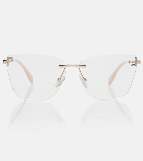  Fendi Fendi Gafas Cat-eye First Crystal 
