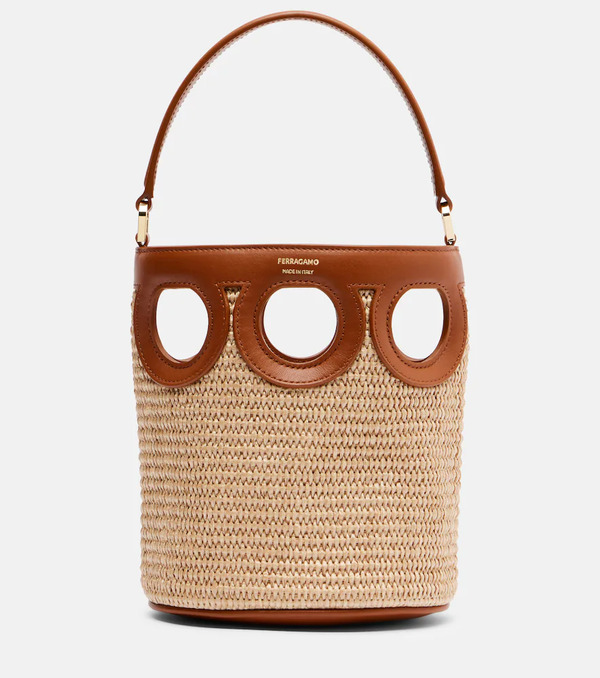  Ferragamo Ferragamo Bolso Saco Gancini Small De Rafia 