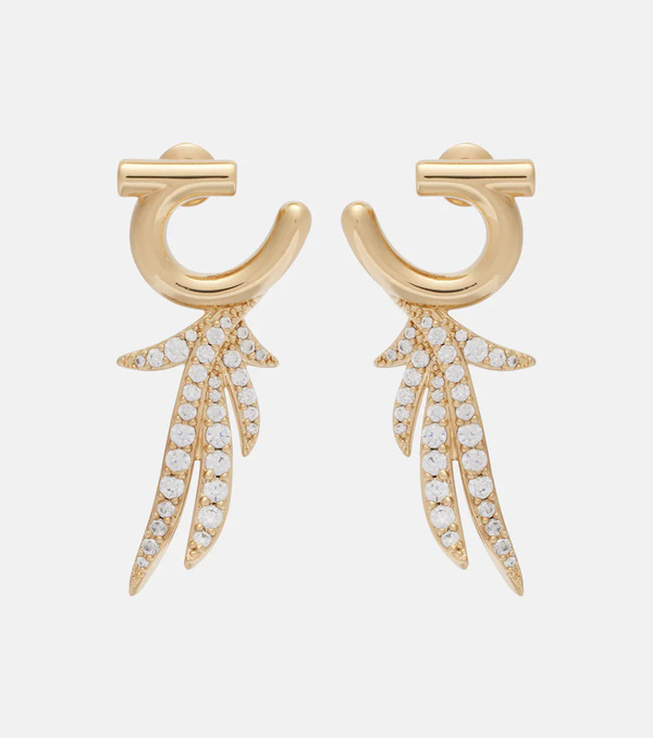  Ferragamo Ferragamo Pendientes Con Cristales 