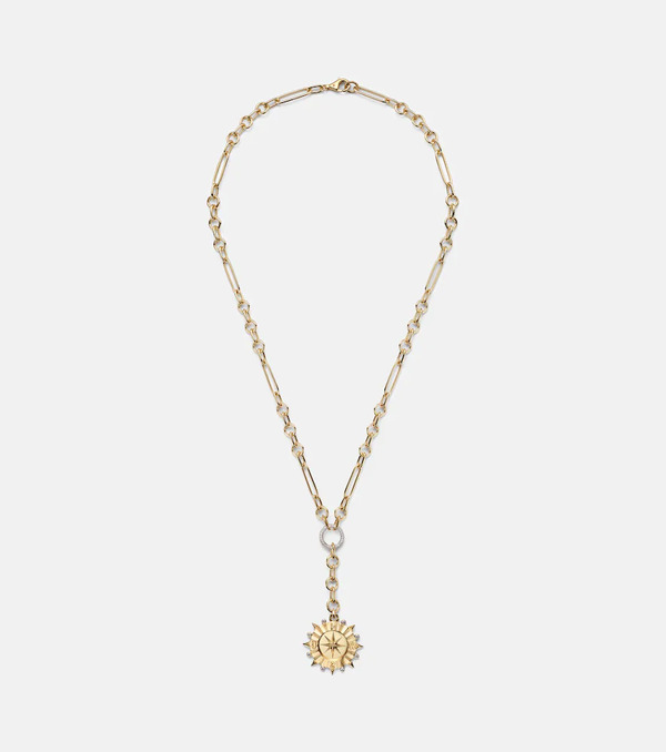  Foundrae Foundrae Collar Internal Compass Small De Oro De 18 ct Con Diamantes 