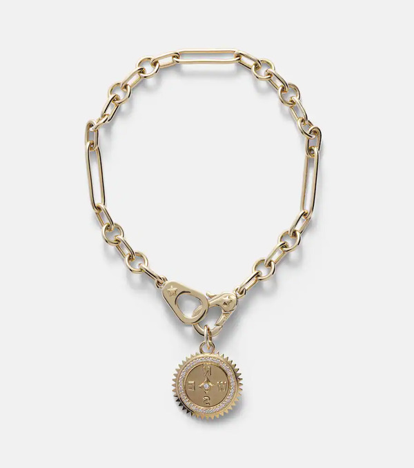  Foundrae Foundrae Pulsera Internal Compass De Oro De 18 Ct Con Diamantes 