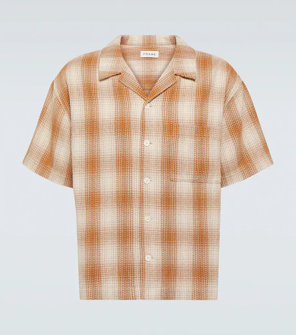  Frame Frame Camisa De Algodón A Cuadros 