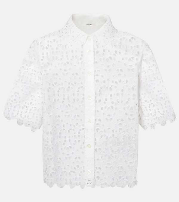  Frame Frame Camisa The Deco Eyelet De Algodón 