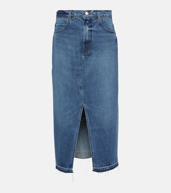  Frame Frame Falda Midi The Midaxi En Denim 
