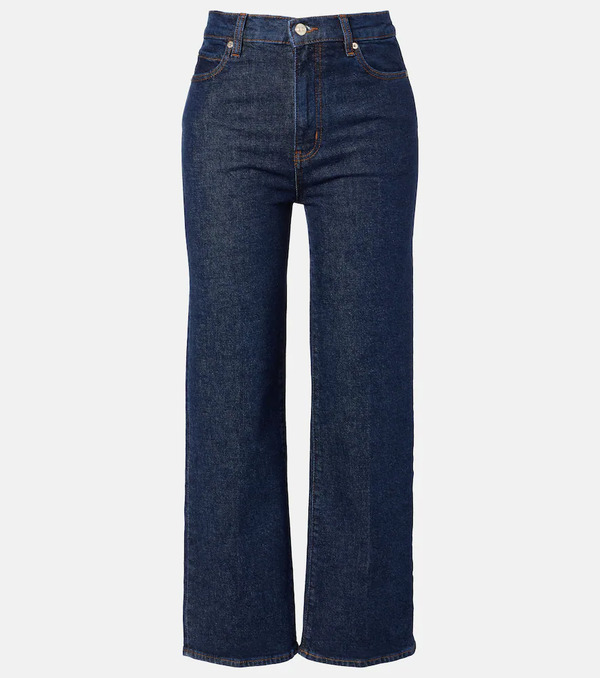  Frame Frame Jeans Anchos Cropped De Tiro Alto 