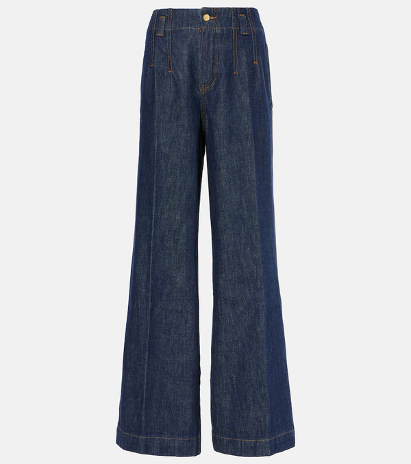  Frame Frame Jeans Anchos De Tiro Alto 