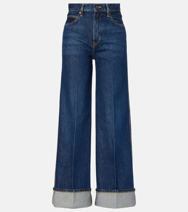  Frame Frame Jeans Anchos The Cuffed Wide De Tiro Alto 