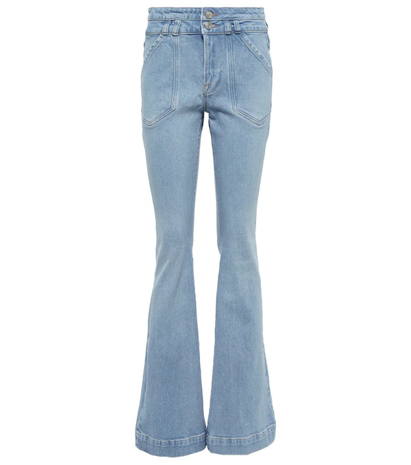  Frame Frame Jeans Double Button Flare De Tiro Alto 