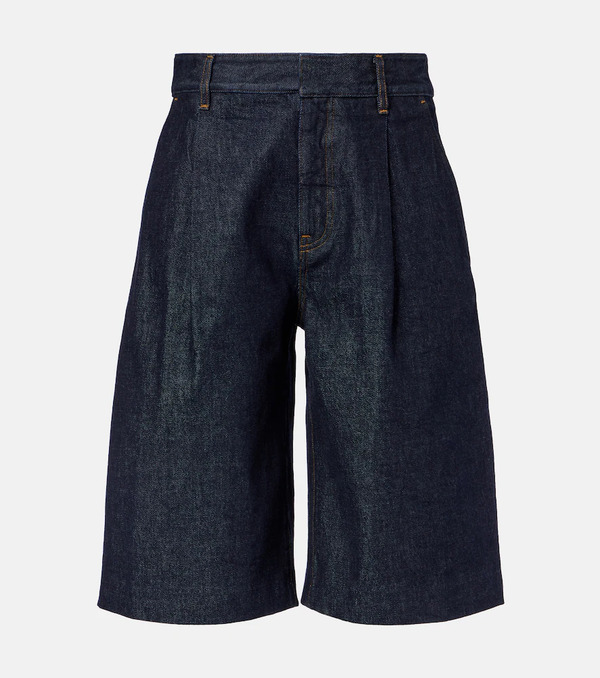  Frame Frame Shorts Anchos Tailored De Denim De Tiro Bajo 