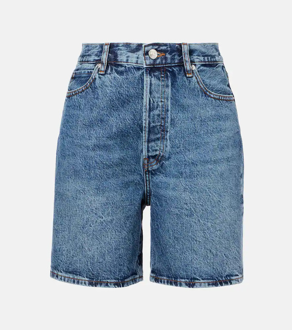  Frame Frame Shorts De Denim De Tiro Alto 