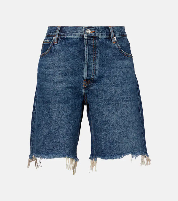  Frame Frame Shorts De Denim De Tiro Alto 