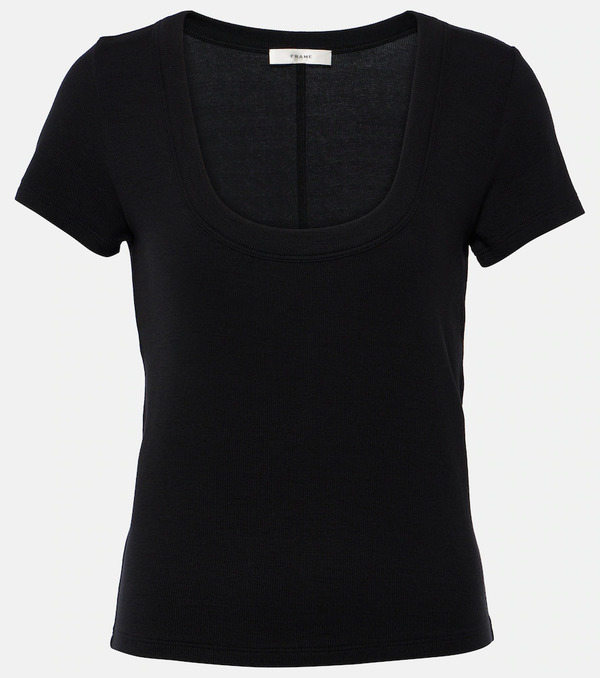  Frame Frame Top Acanalado Baby Tee De Jersey 