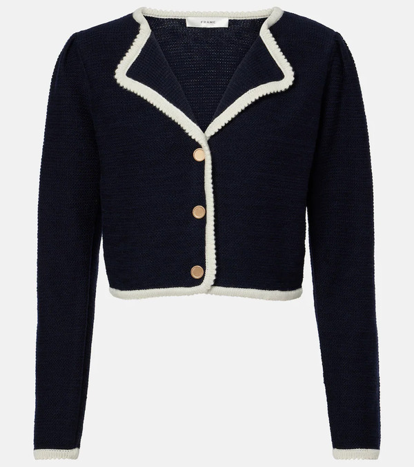  Frame Frame Top Corded Cardi De Lana Y Algodón 