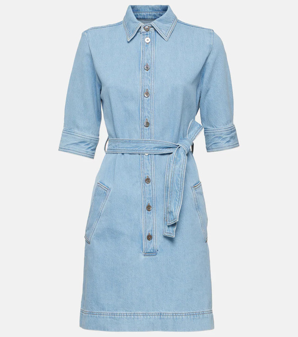  Frame Frame Vestido Camisero De Denim 
