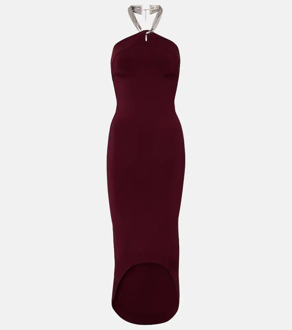  Galvan Galvan Vestido Midi Con Cuello Halter 