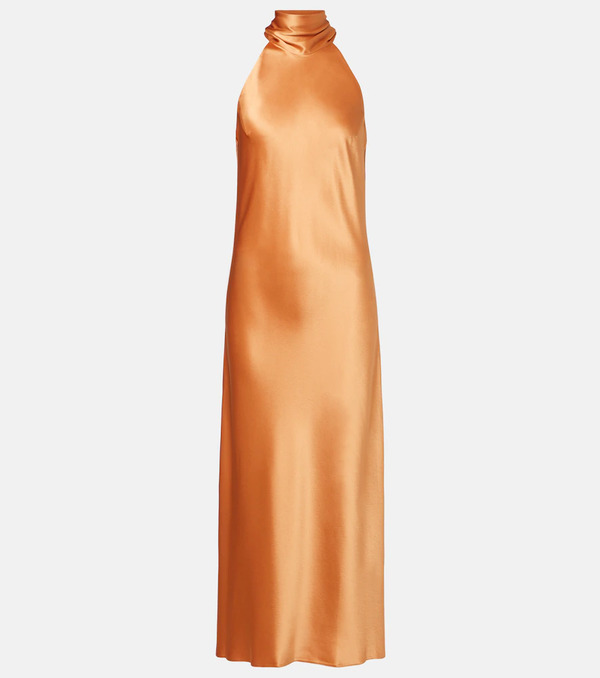  Galvan Galvan Vestido Midi Sienna De Satén 