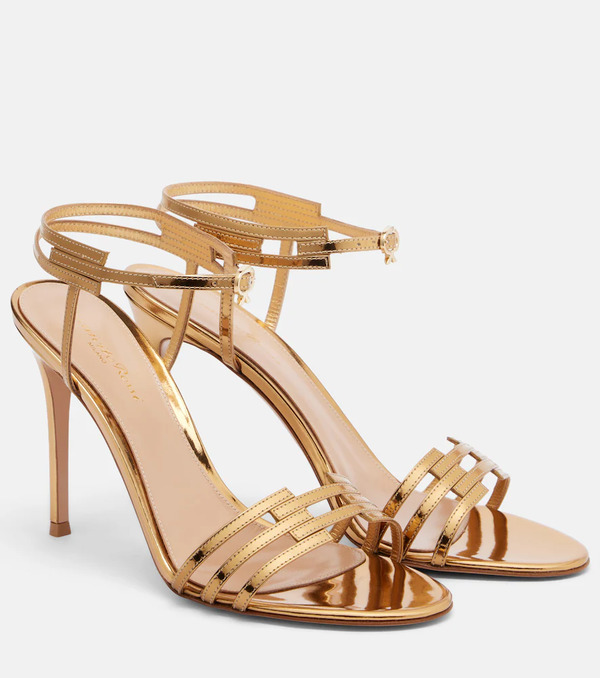  Gianvito Rossi Gianvito Rossi Sandalias De Piel Metalizada 