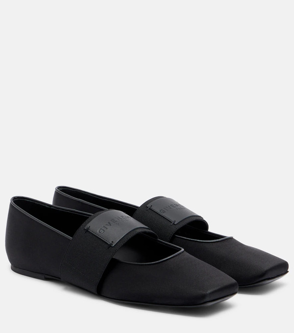  Givenchy Givenchy Bailarinas Sliced Square De Satén 