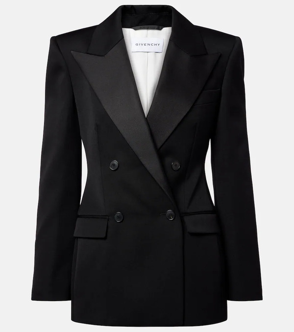  Givenchy Givenchy Blazer Cruzado De Lana Con Satén 